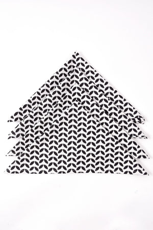Geometric Leaves Napkin 6 Pc Set