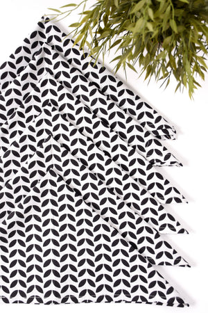 Geometric Leaves Napkin 6 Pc Set